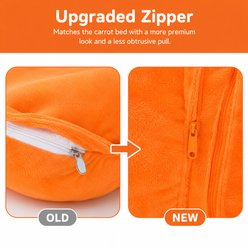 NonoPets Carrot Shape Bolster Dog, Cat & Bunny Bed, Small slide 2 of 9