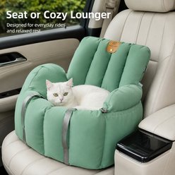NonoPets Convertible Carrier Pouch Portable Travel Bed Dog & Cat Automobile Booster Seat, Green slide 2 of 9