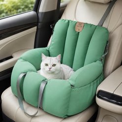 NonoPets Convertible Carrier Pouch Portable Travel Bed Dog & Cat Automobile Booster Seat, Green