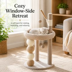 NonoPets Cozy Activity Cat Bed & Tower with Sisal Scratching Post & Hanging Toy Balls slide 2 of 9