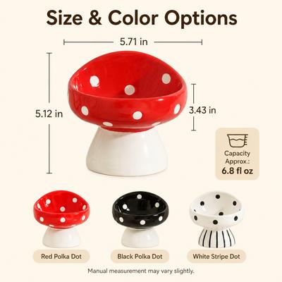 Show full view: NonoPets Daily Indoor Companion Elevated Ceramic Dog Bowl with Stable Base, 6.8-oz, Red slide 8 of 8