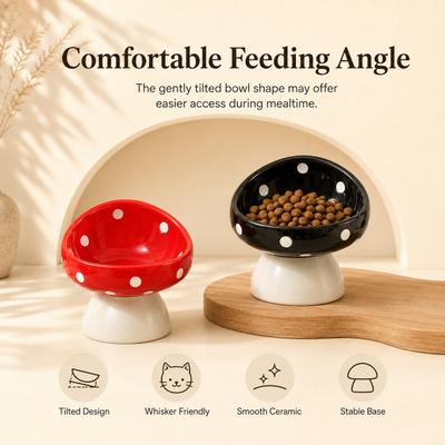 Show full view: NonoPets Daily Indoor Companion Elevated Ceramic Dog Bowl with Stable Base, 6.8-oz, White slide 2 of 8