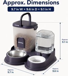 NonoPets Dog & Cat Automatic Feeder & Waterer Set with 2-L Food Storage & 1.2-L Water Dispenser, Yellow slide 2 of 9