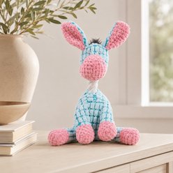 NonoPets Durable Chew Fabric Soft Plush Material Interactive Squeaky Plush Dog Toy Set with Built In Squeaker, Blue