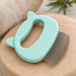 NonoPets Easy Hold Compact Dog Comb, Green