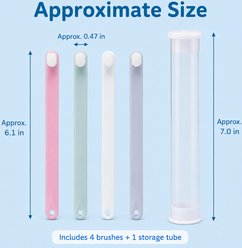 NonoPets Gentle Dental Cleaning Small-Head Dog Grooming Brush, 4 count slide 2 of 8