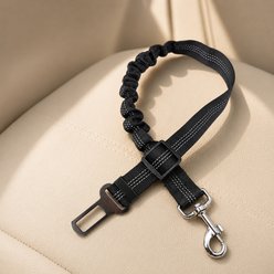NonoPets Heavy-Duty Adjustable Dog & Cat Car Headrest Seat Belt, Black