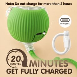 NonoPets Long Rope & Feather Ball Cat Toy, Green slide 2 of 9