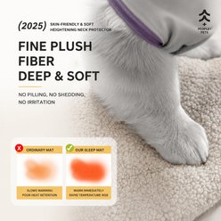 NonoPets Luxury Orthopedic Lambswool High-Resiliency Egg-Crate Foam Mat Dog Daybed with Integrated 6-in Spine-Protection Pillow, Grey, Large slide 2 of 9