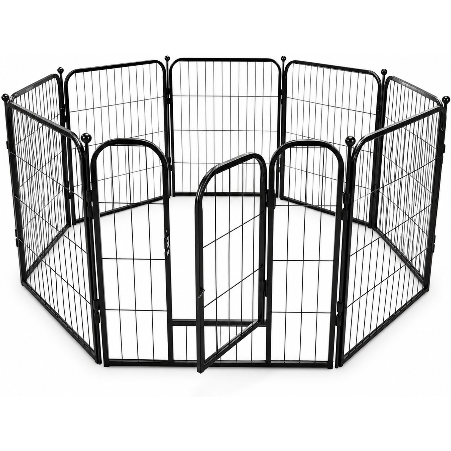 NonoPets Metal Dog & Cat Playpen with Foldable Door, Medium