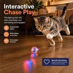 NonoPets Motion-Activated LED Smart Auto-Shutoff Glowing & Light-Up Chasers Ball Cat Toy slide 2 of 9