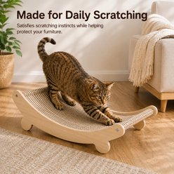 NonoPets Multi-Functional Rocking Cat Hammock Bed with Solid Wood Frame & Wear-Resistant Linen Mat slide 2 of 9