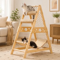 NonoPets Multi-Level Climbing Frame Cat Tree with Sisal Scratch Mats, Medium