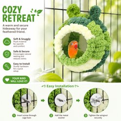 NonoPets Plush Globe Soft Fleece Thermal Hanging Hut Bird Nest slide 2 of 9