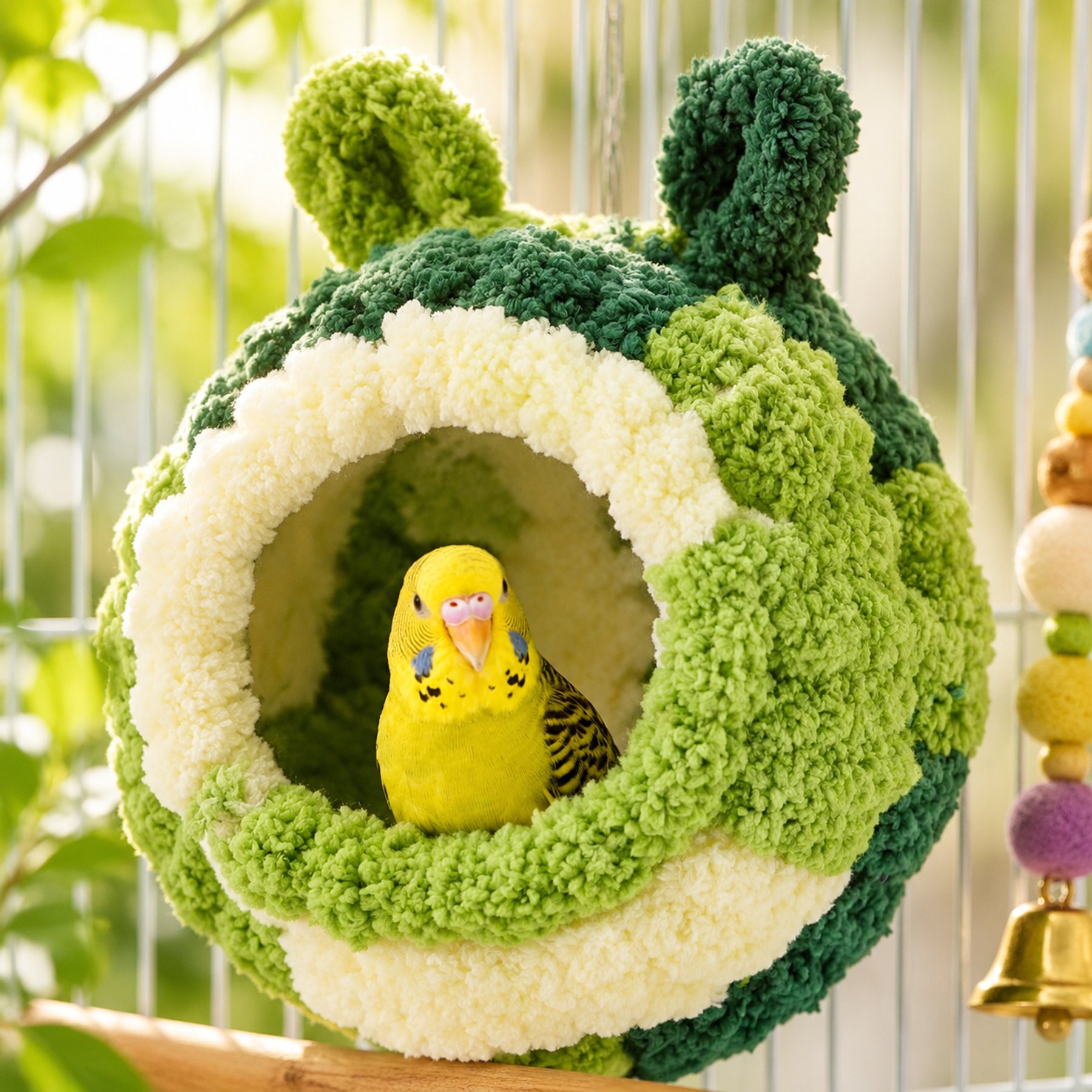 NonoPets Plush Globe Soft Fleece Thermal Hanging Hut Bird Nest