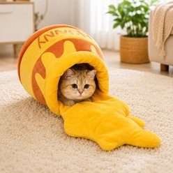 NonoPets Pull-out Mat Honey Pot Shaped Enclosed Plush Novelty Covered Dog & Cat Bed slide 2 of 9