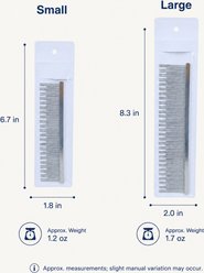 NonoPets Stainless Steel Double-Tooth Dog Comb, Medium slide 2 of 9