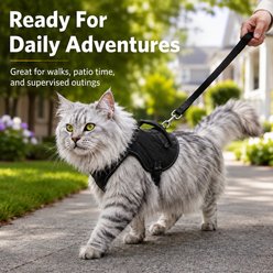 NonoPets Tailored Tactical Mesh Front Clip Dog & Cat Vest Harness with Control Handle, Beige, Small: 12.6 to 14.2-in chest slide 2 of 8