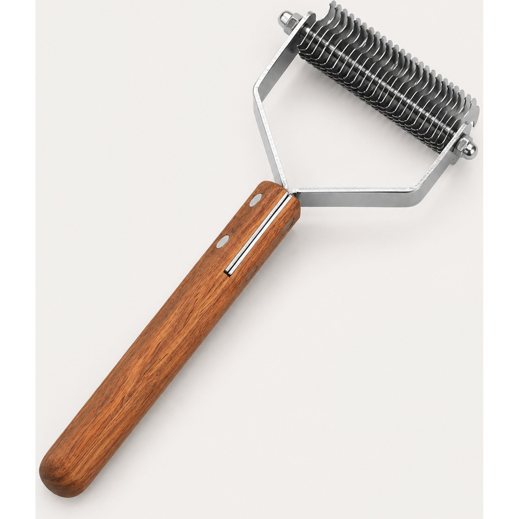 NonoPets Two-Sided Stainless Steel Undercoat Rake with Rounded Teeth Dog Comb, Small