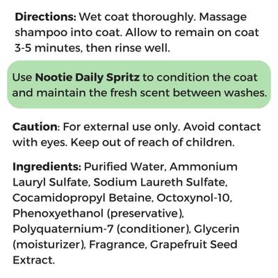 Show full view: Nootie Coconut Lime Verbena Hypoallergenic Formula Dog Shampoo, 1-gal bottle slide 7 of 9