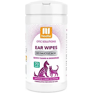 Nootie Japanese Cherry Blossom Dog & Cat Ear Wipes, 70 count