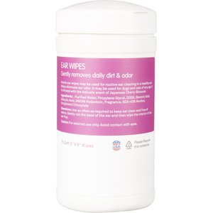 Nootie Japanese Cherry Blossom Dog & Cat Ear Wipes, 70 count