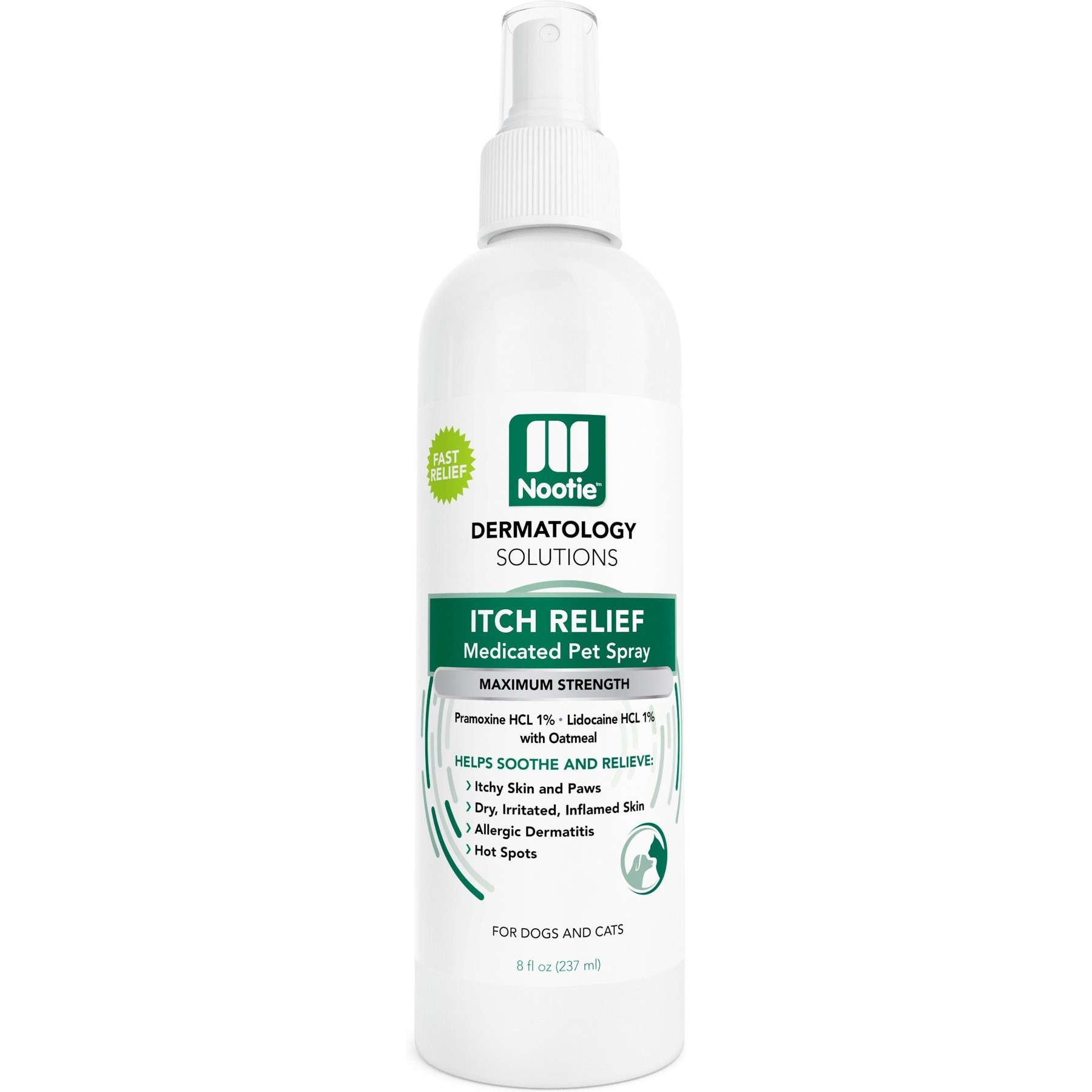 Nootie Medicated Itch Relief Spray for Dogs & Cats, 8-fl oz bottle