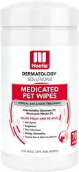 Nootie Medicated Antimicrobial Dog Ear & Skin Wipes, 70 count