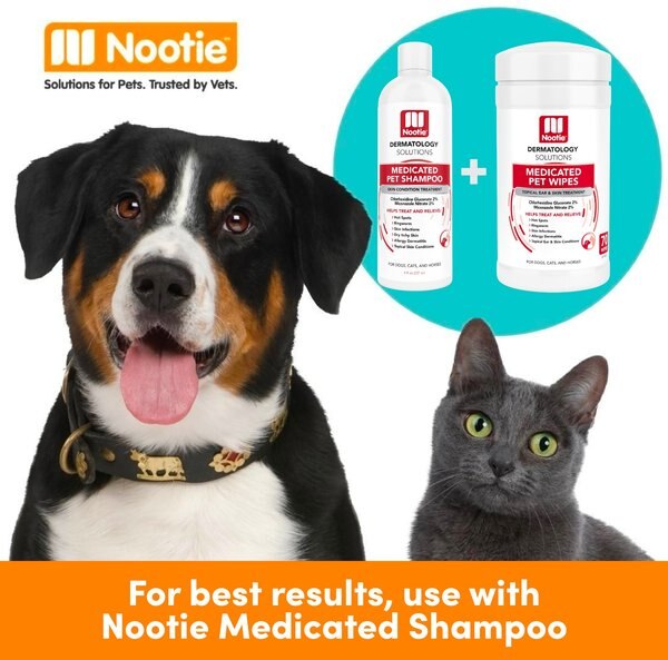 Nootie Medicated Antimicrobial Dog Ear & Skin Wipes