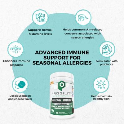 Show full view: Nootie Progility Allergy & Immune for Seasonal Allergies Soft Chew Supplement for Dogs, 90 count slide 3 of 5