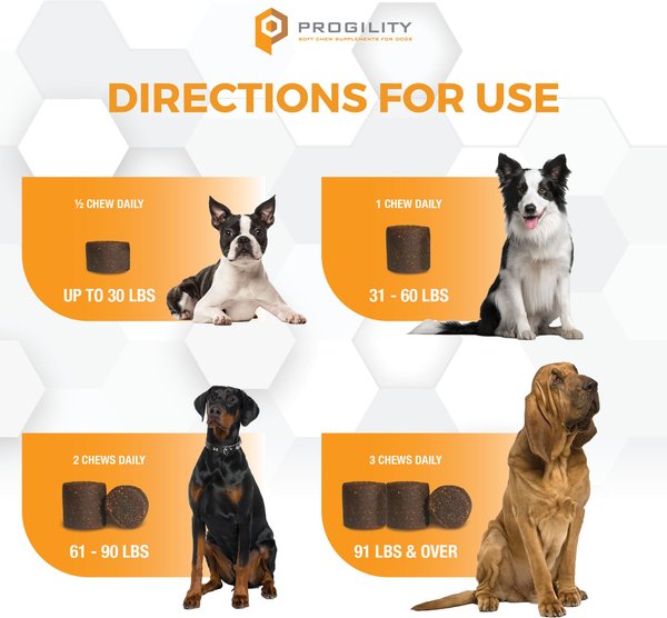 Nootie Progility Hip & Joint with Glucosamine & Chondroitin Soft Chew Supplement for Dogs, 90 count