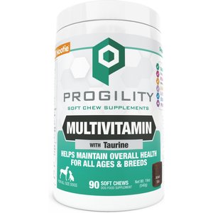 Nootie Progility Multvitamin with Taurine Soft Chew Supplement for Dogs, 90 count