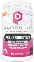 Nootie Progility Pre & Probiotics with Enzymes Soft Chew Supplement for Dogs, 90 count