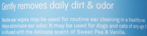 Show full view: Nootie Sweet Pea & Vanilla Dog & Cat Ear Wipes, 70 count slide 6 of 9