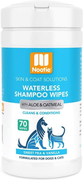 Show full view: Nootie Sweet Pea & Vanilla Dog & Cat Waterless Shampoo Wipes, 70 count slide 1 of 8