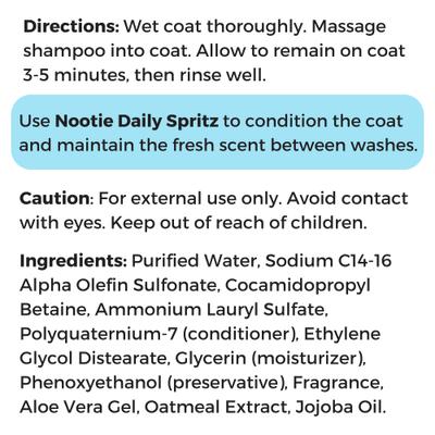 Show full view: Nootie Sweet Pea & Vanilla Nourishing Formula Dog Shampoo, 16-fl oz bottle slide 6 of 9