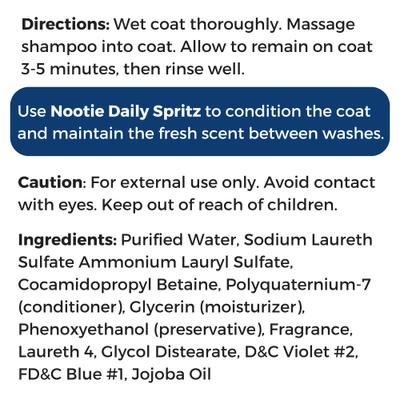 Show full view: Nootie Sweet Pea & Vanilla Whitening Dog & Cat Shampoo, 16-fl oz bottle slide 8 of 10