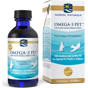 Nordic Naturals Omega-3 Pet Liquid Supplement for Cats & Small Dogs, 2-fl oz bottle