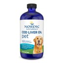 Nordic Naturals Pet Cod Liver Oil Liquid Skin & Coat Supplement for Large & Giant Dogs, 16-fl oz
