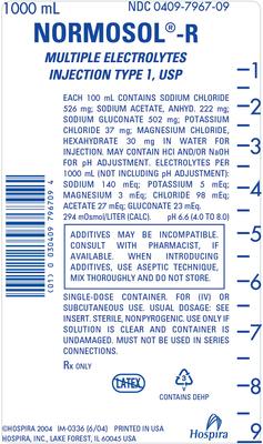 Show full view: Normosol-R Electrolyte Injection Solution, 1000-mL slide 2 of 4