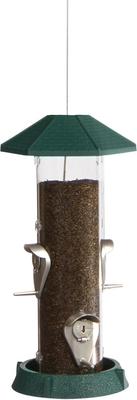 Show full view: North States 2-in-1 Hinged-Port Bird Feeder, 4-Perch, Green slide 1 of 7
