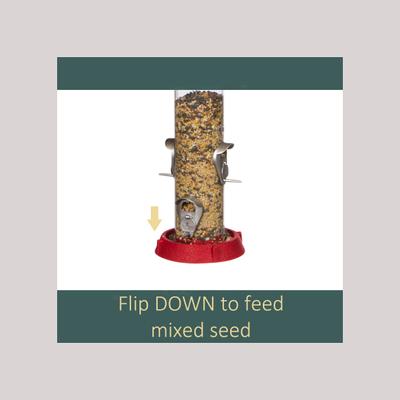 Show full view: North States 2-in-1 Hinged-Port Bird Feeder, 4-Perch, Red slide 4 of 7