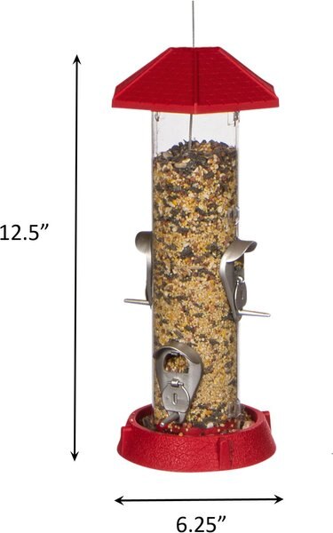 North States 2-in-1 Hinged-Port Bird Feeder, 4-Perch