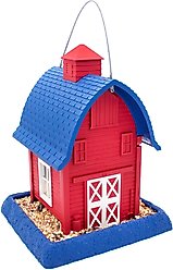 North States Americana Barn Bird Feeder, Red & Blue