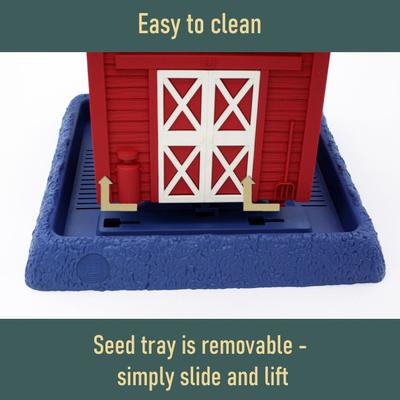 Show full view: North States Americana Barn Bird Feeder, Red & Blue slide 4 of 10