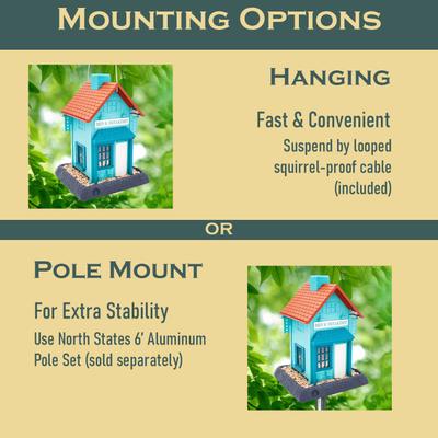 Show full view: North States Bed & Breakfast Bird Feeder, Turquoise & Copper slide 5 of 9