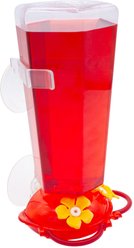 North States Clearview Window-Mount Hummingbird Feeder, Red, 27-oz