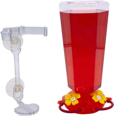 Show full view: North States Clearview Window-Mount Hummingbird Feeder, Red, 27-oz slide 2 of 5