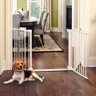 Show full view: North States Deluxe Hardware Mount Dog Gate, White slide 3 of 6