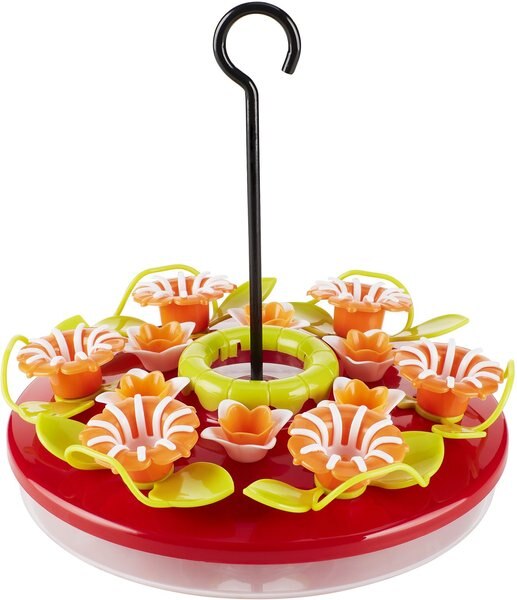 North States Orchid Hanging Tray Hummingbird Feeder, Purple, 16-oz